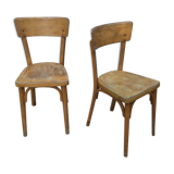 Pair of bistro Baumann chairs