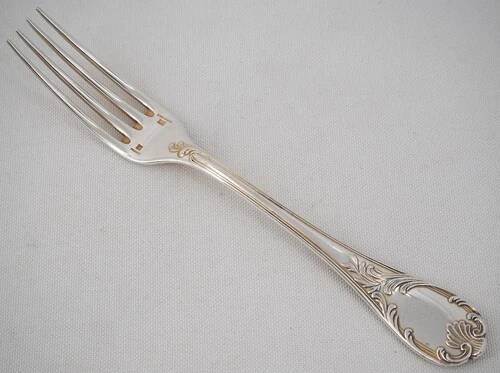 Christofle Marly, 8 table forks 20.5 cm silver-plated, recent pieces.