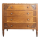 Art Deco commode with marble top, vintage antique furniture.