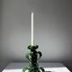 Lot of woven ceramic candle holders in green Vallauris.