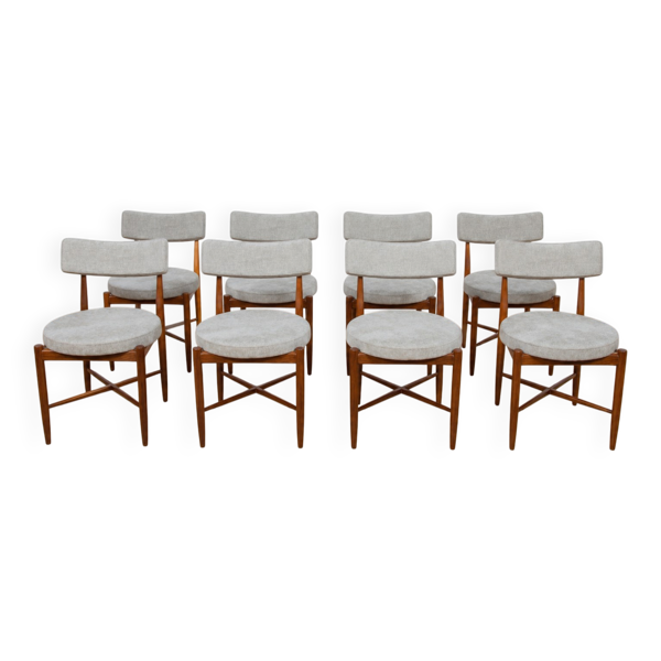 8 chaises de salle à manger en teck par Ib Kofod Larsen pour G-Plan, années 1960