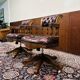 Ensemble de chaises de bureau Chesterfield Captain anglaises rouges