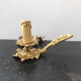 Lampe bougeoir a main laiton vintage
