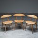 Set of 3 Chairs CH33 Hans Wagner, Carl Hansen & Søn, 1950s, Denmark