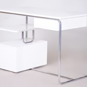 White Bauhaus writing desk made in 1930s Germany - Restored