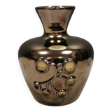 Ceramic vase with metal glaze from Frank ceramics Denmark 1970-80s.