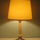 Impressive lamp with white ceramic stem and 1970 brass base