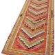Turkish Handwoven Vintage Herki Kilim 92 cm x 320 cm