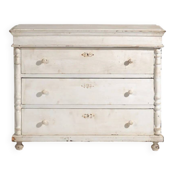Commode ancienne blanche (c.1900) #18