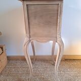 Louis XV style bedside side table in light wood