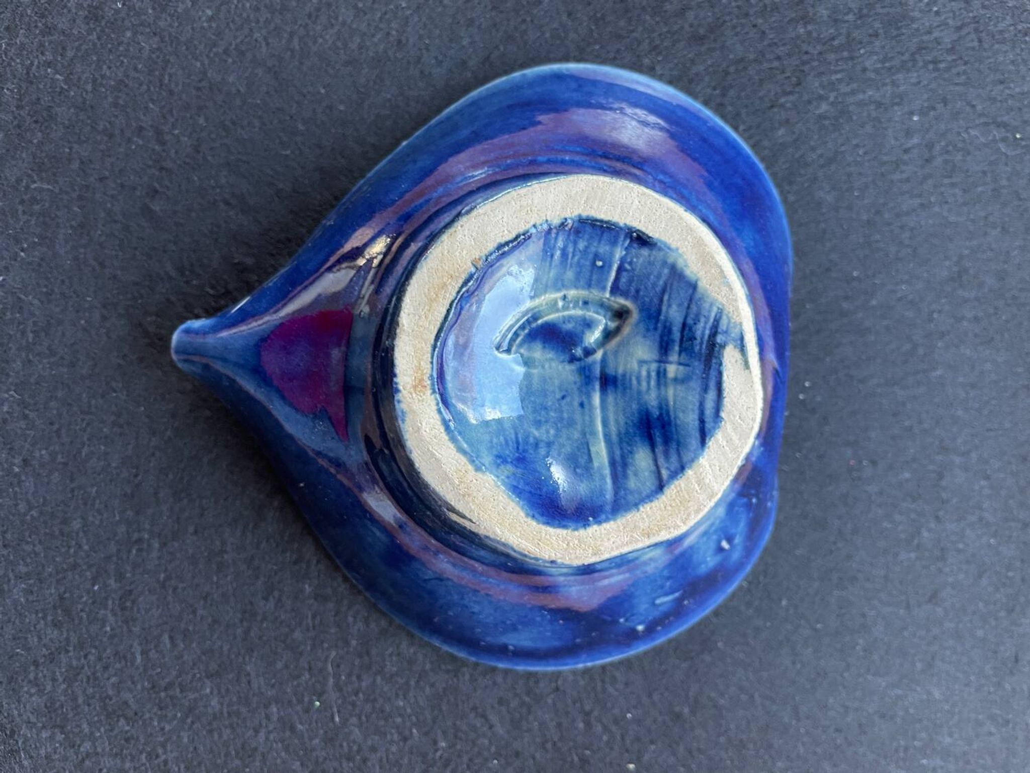 Heart ashtray Annecy pottery Saint-Jorioz
