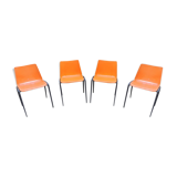 Lot of four vintage chairs 1960