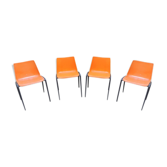 Lot of four vintage chairs 1960