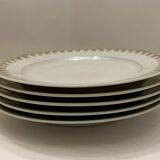 5 assiettes à dessert en porcelaine