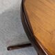 Baumann extendable dining room round table, France circa 1970.