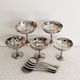 Ice cream or sorbet cups on foot, in 18/10 stainless steel