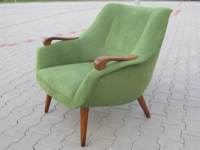 Sofa Orange organic Danish 50s/60s