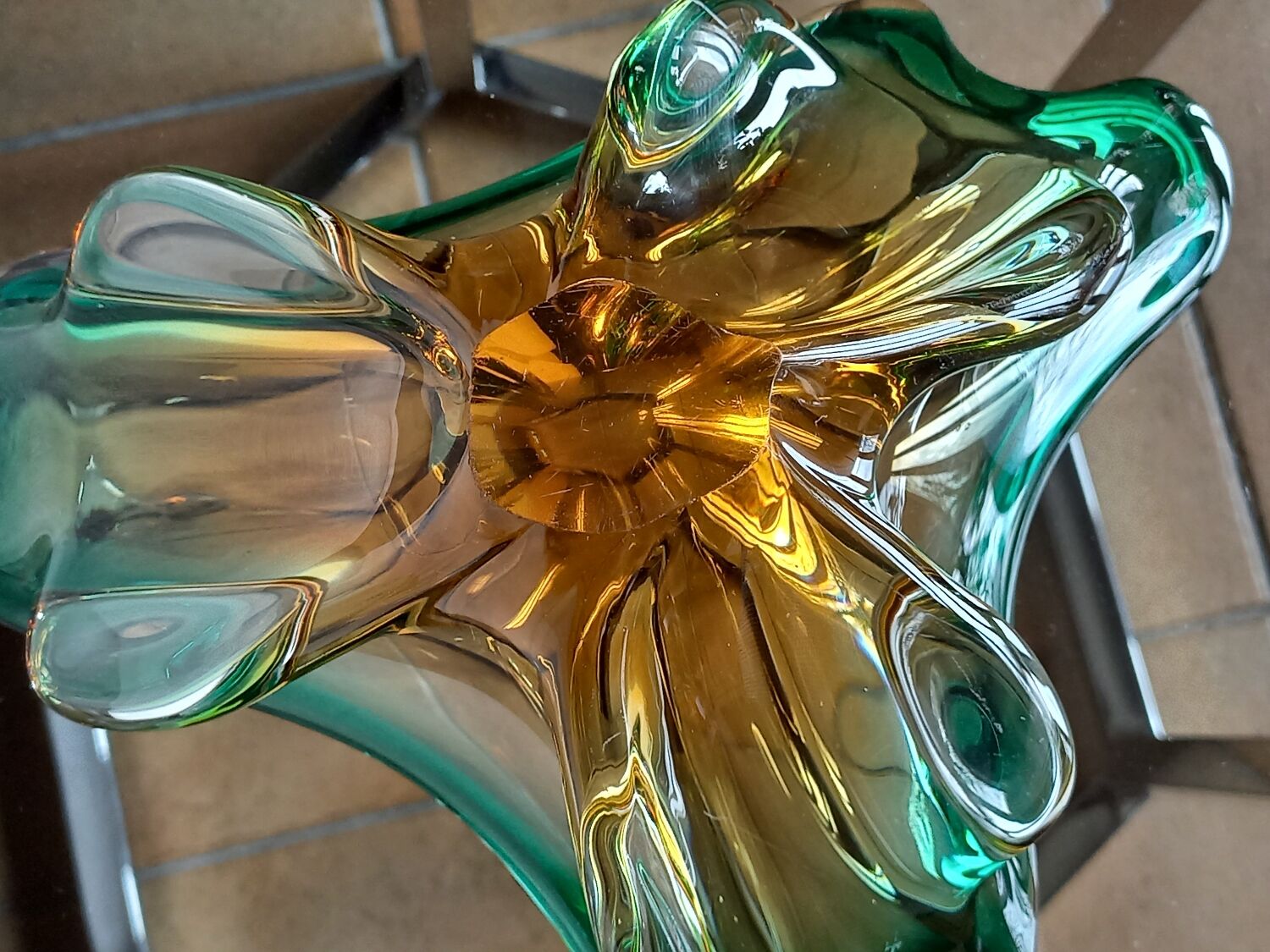 Centerpiece cutter, glass design Murano Sommerso
