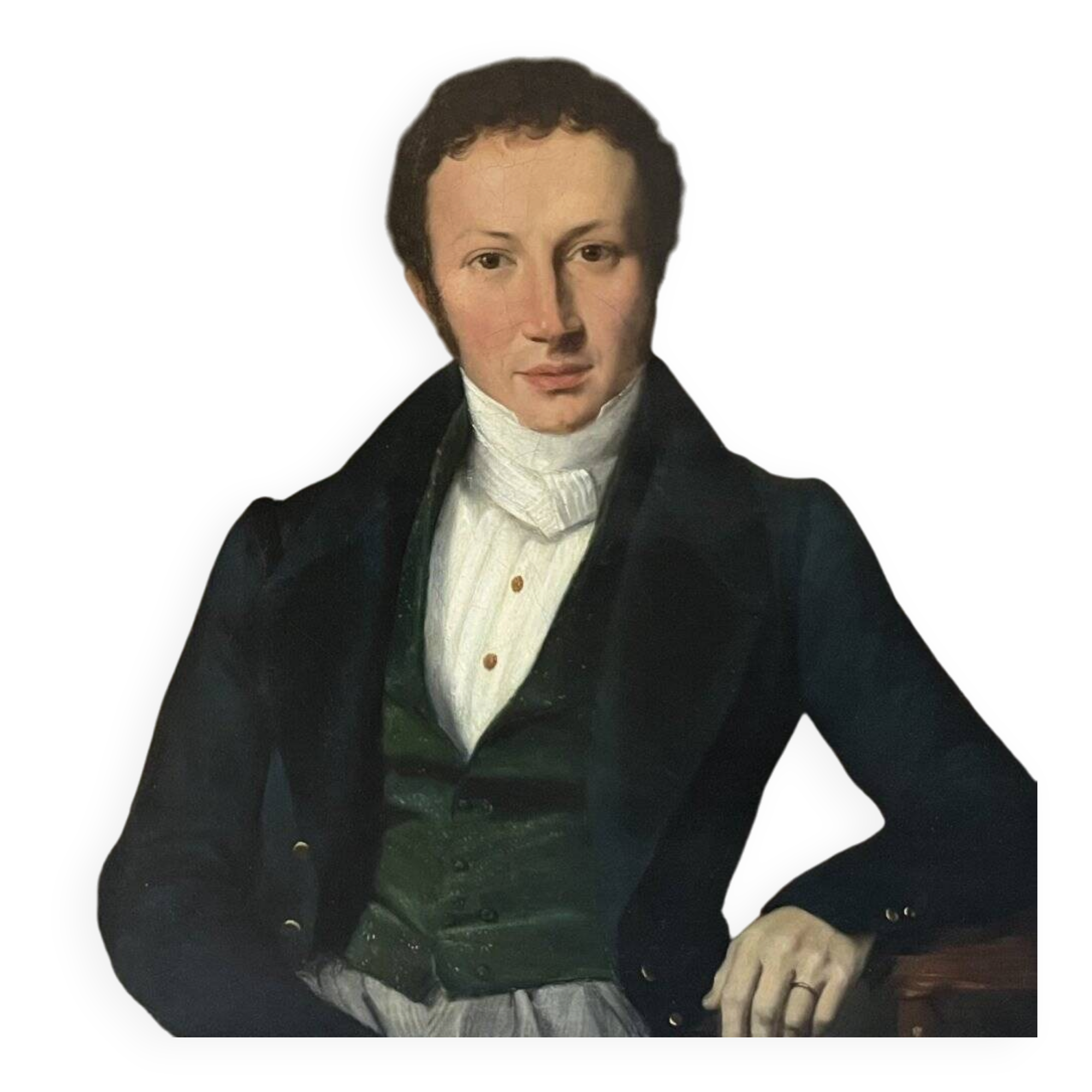 Marcel Antoine Verdier (1817-1856) Portrait of a Young Man, 1835, oil on canvas signed