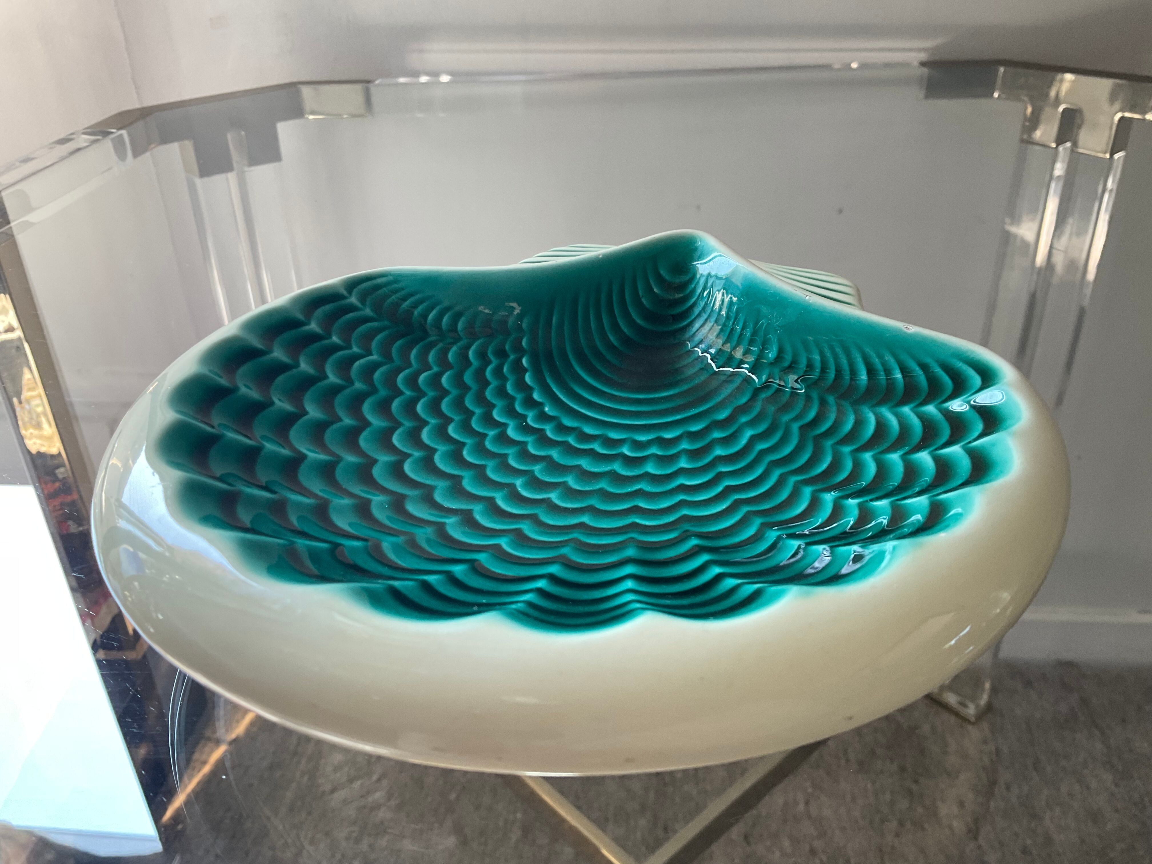 Empty pocket Vallauris ceramic shell 70s