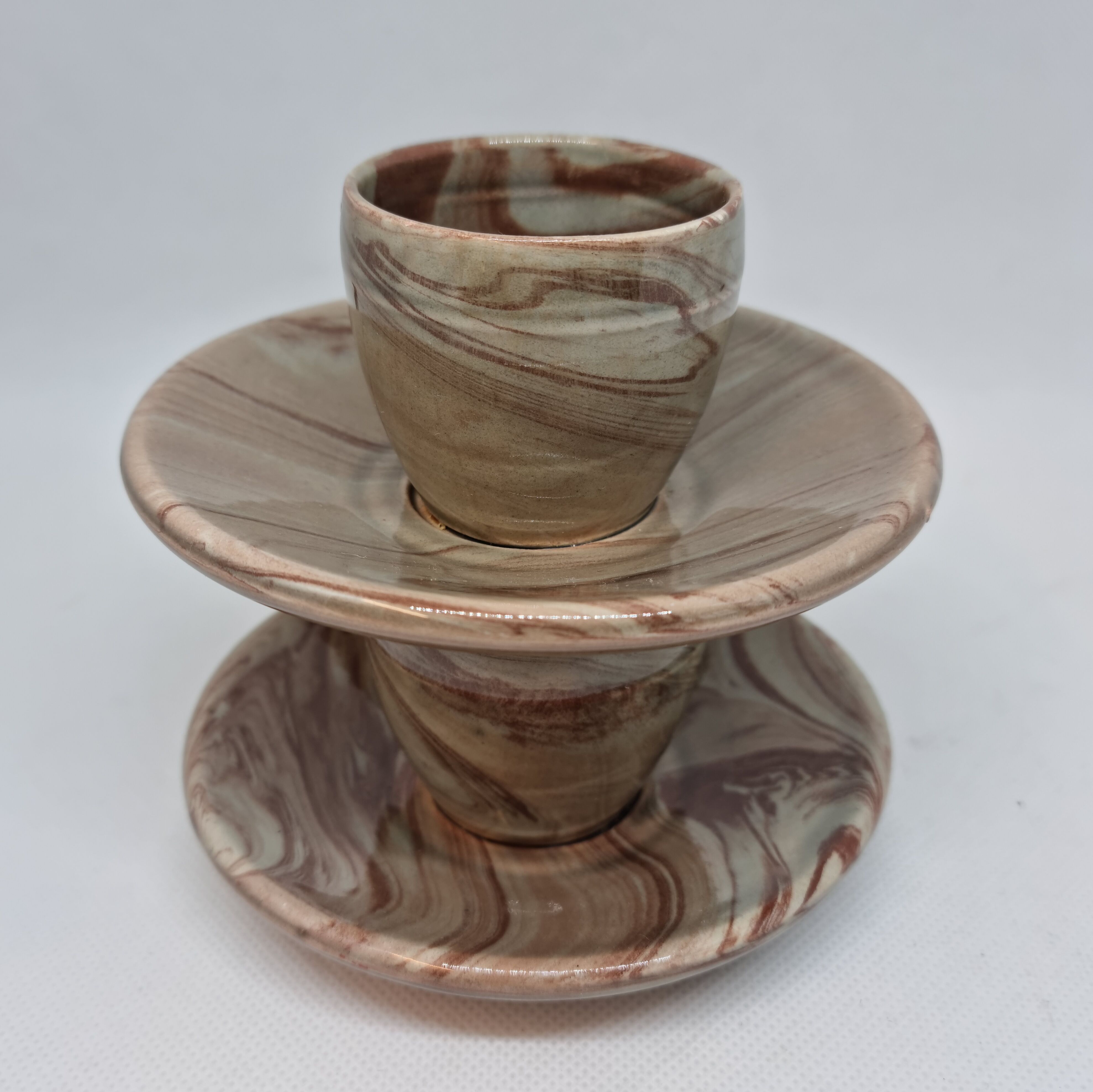 Duo of ceramic shells