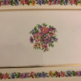 Chocolate cake dish Raynaud Limoges floral decoration