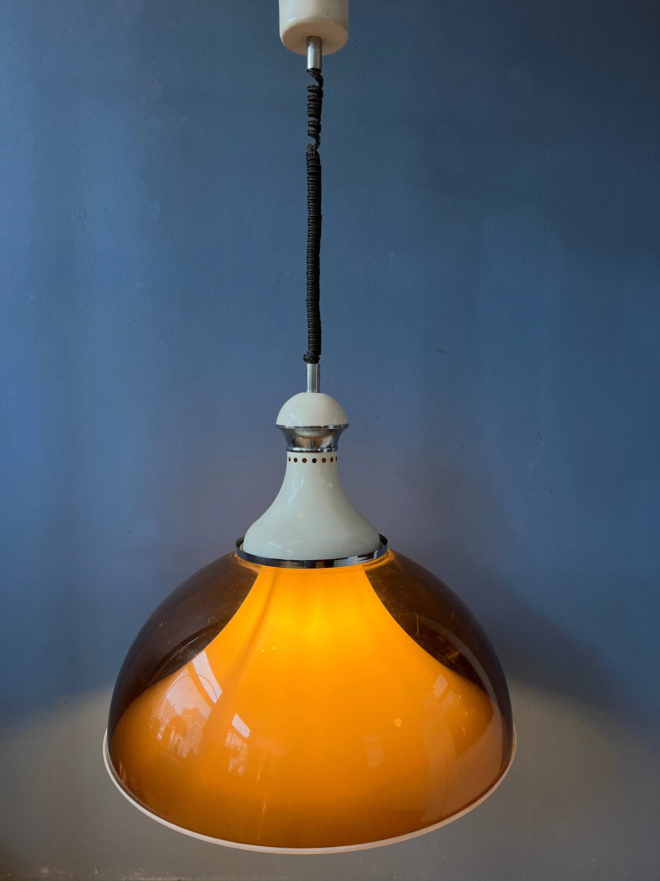 Large Space Age suspension Stilux Milano mid-century
