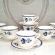 Antique cups with iron earthenware saucers