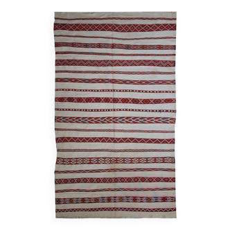 Tapis Vintage Fait Main - Kilim Marocain - Années 1950 - 159 cm x 261 cm