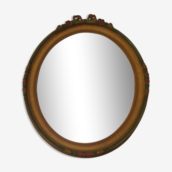 Golden 50x62cm wooden mirror