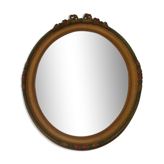 Golden 50x62cm wooden mirror