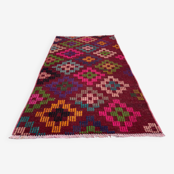 Tapis kilim turc vintage, 136 x 76 cm