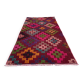 Tapis kilim turc vintage, 136 x 76 cm