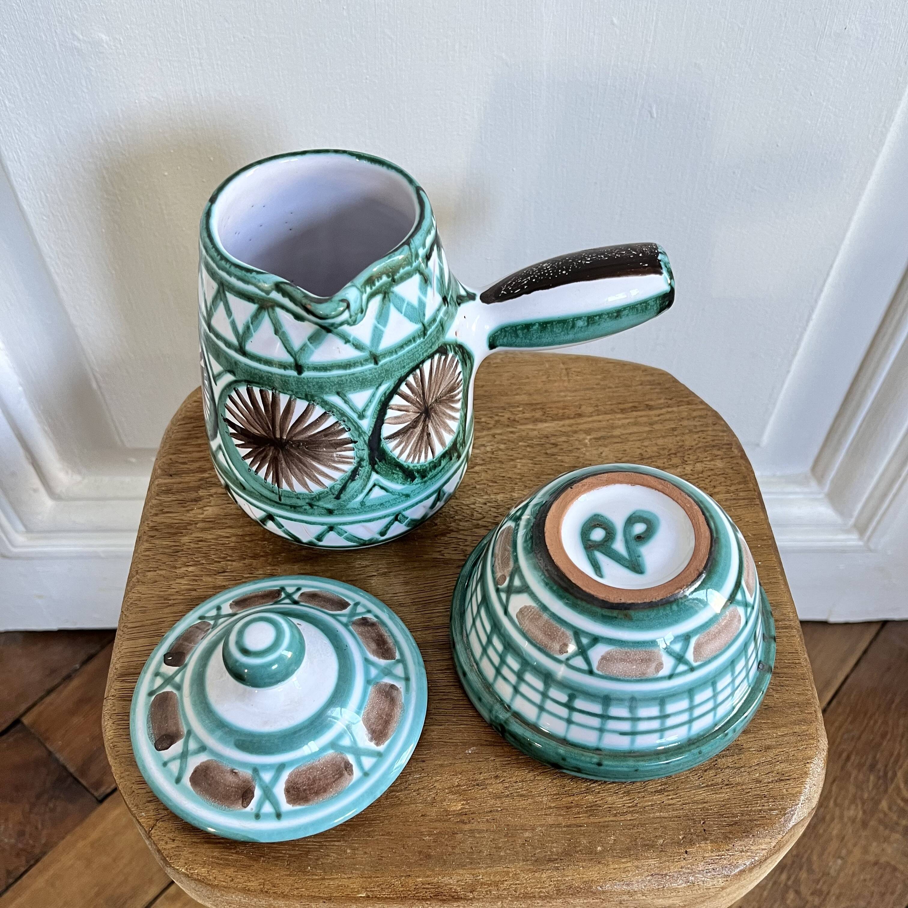 Robert Picault ceramic pots, sugar bowls and jugs