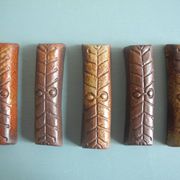 terracotta knife rests vintage table art set holders