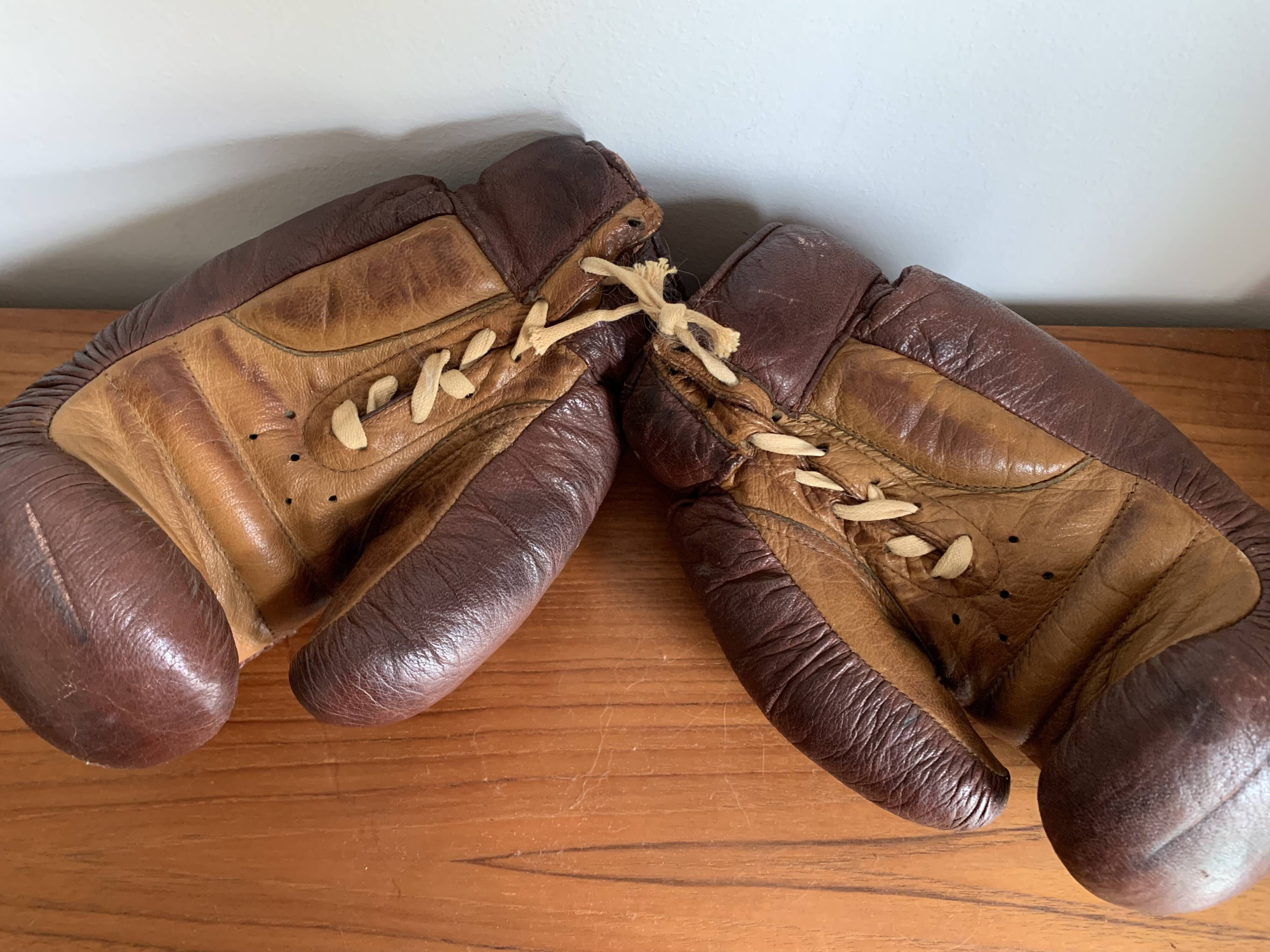 Vintage boxing gloves, 1940s