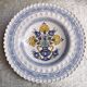 Plat decoratif "decor vase et fleurs"