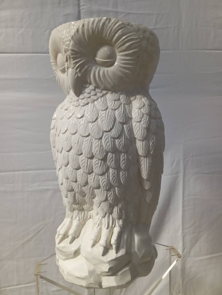 Ceramic owl umbrella stand Bassano Italy
