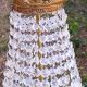 Lustre montgolfière ancien , grande taille, pampilles