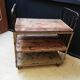 Industrial trolley, roulette shelf