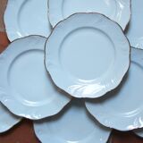 White and gold porcelain plates