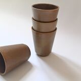 Digoin golden stoneware cups