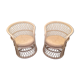 Pair of rattan armchairs