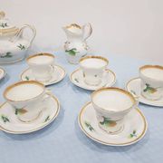 Service à café, porcelaine blanche avec dorure, KPM, Allemagne, 19e siècle