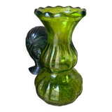 Green glass vase