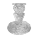 Chiseled pressed glass candle holder