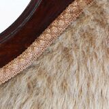 Set early Empire solid mahogany wood and sheepskin armchairs, 1820s