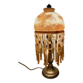 Lampe verre et bronze