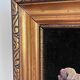 Vintage original velvet flower oil painting, pink flower still life art