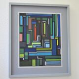 Peinture sur toile construcivisme art contemporaine abstrait